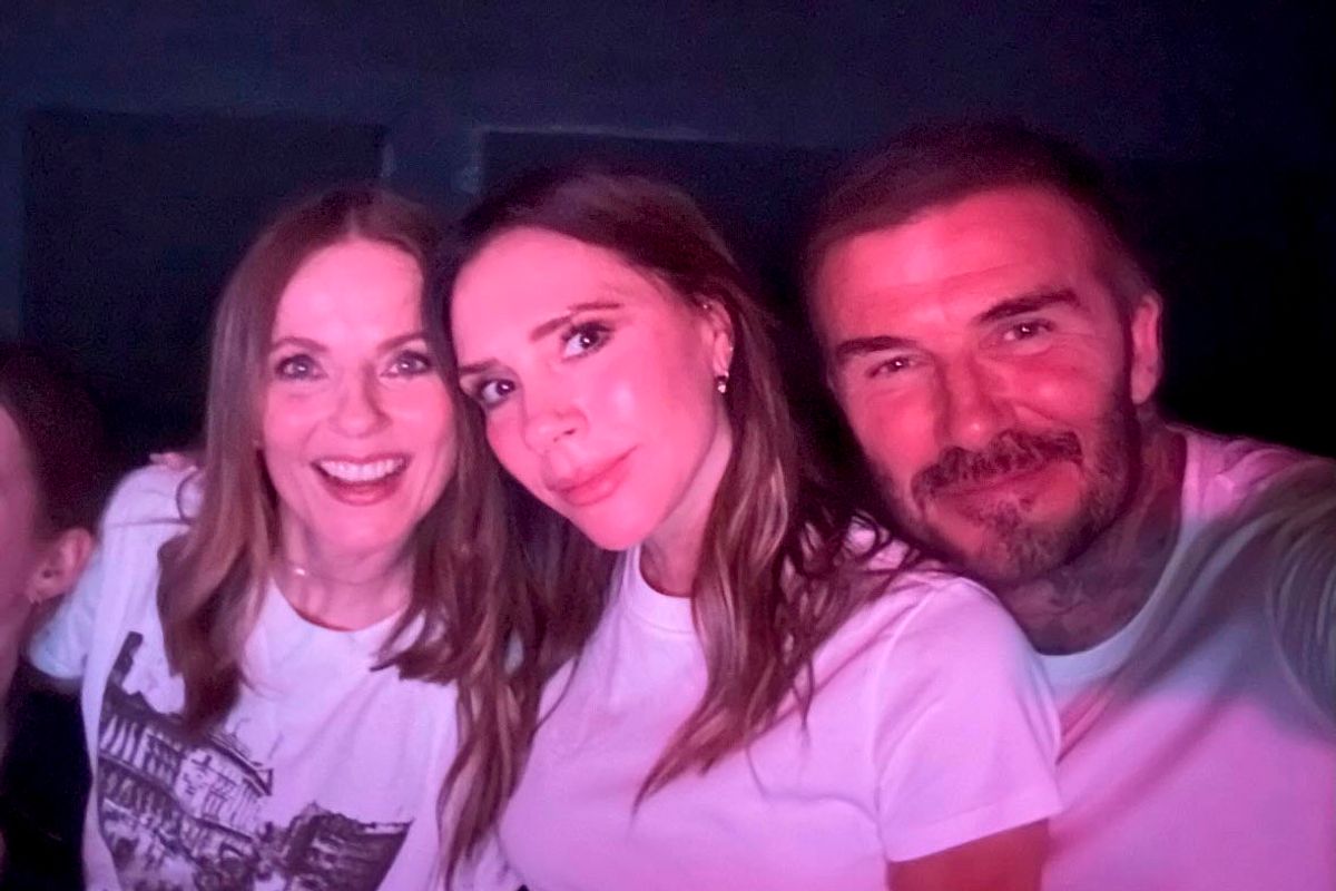 Victoria Beckham and Geri Halliwell reunite to support star's musician son Cruz