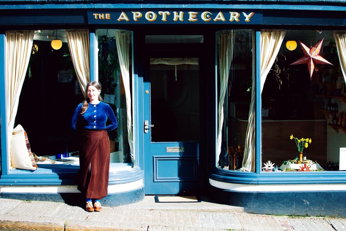 Ruth Weaver's new Apothecary medical herbalist shop in Market Place, Penzance