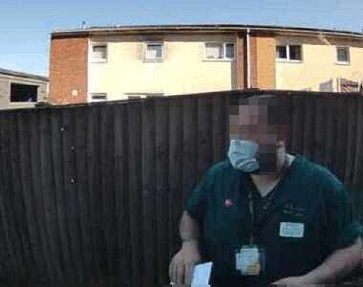 The letter was delivered to the Williams family's door by a man wearing a surgical mask