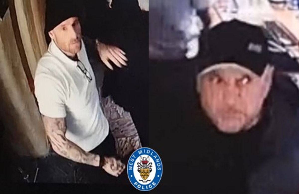 Police want to identify these two after three men were attacked at Cleary's Irish Bar in Digbeth 