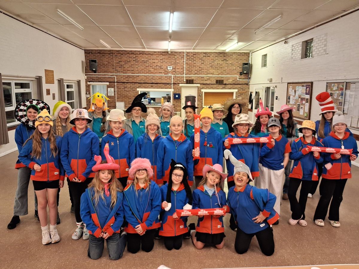 2nd Tetney Guides celebrating Wear a Hat Day and supporting Brain Tumour Research