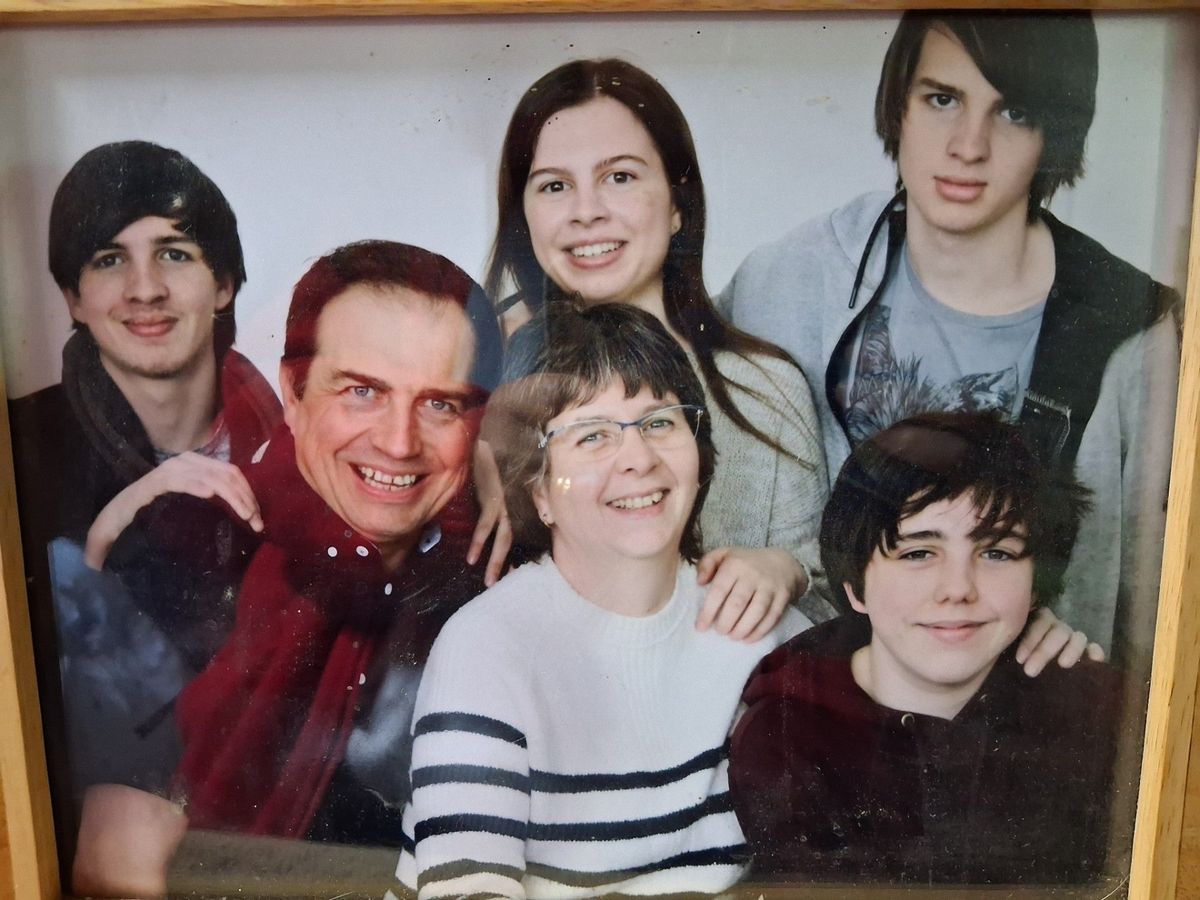 Dean, Amy, and their children, taken March 2020