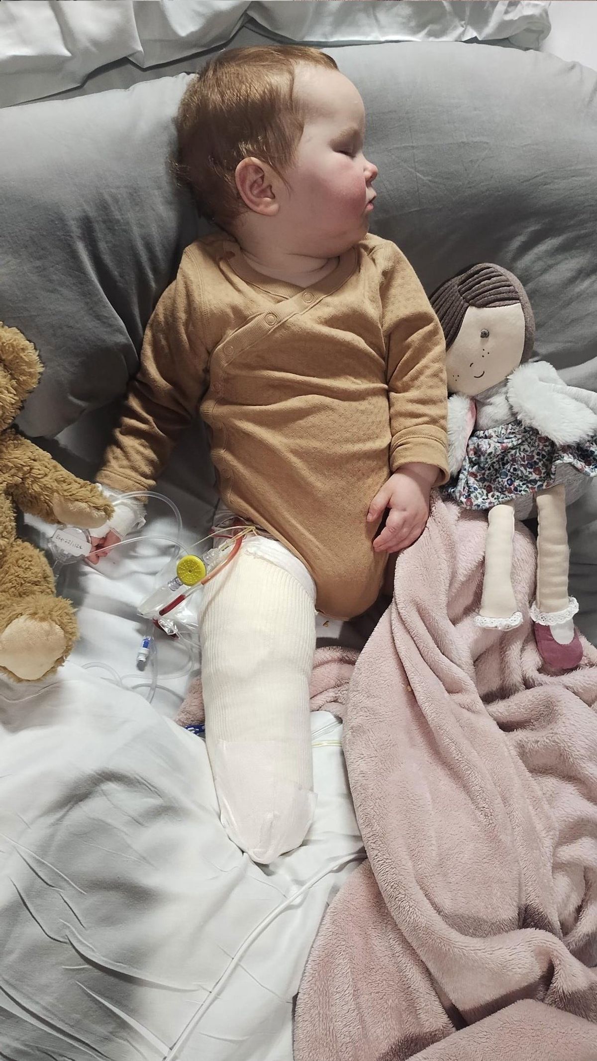 Genevieve in hospital