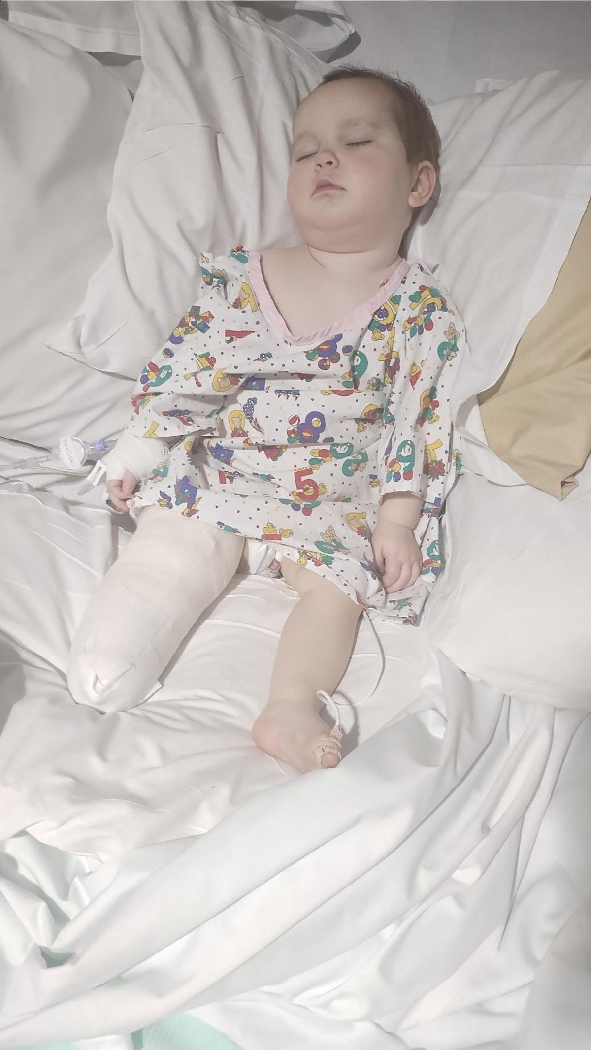 Genevieve in hospital