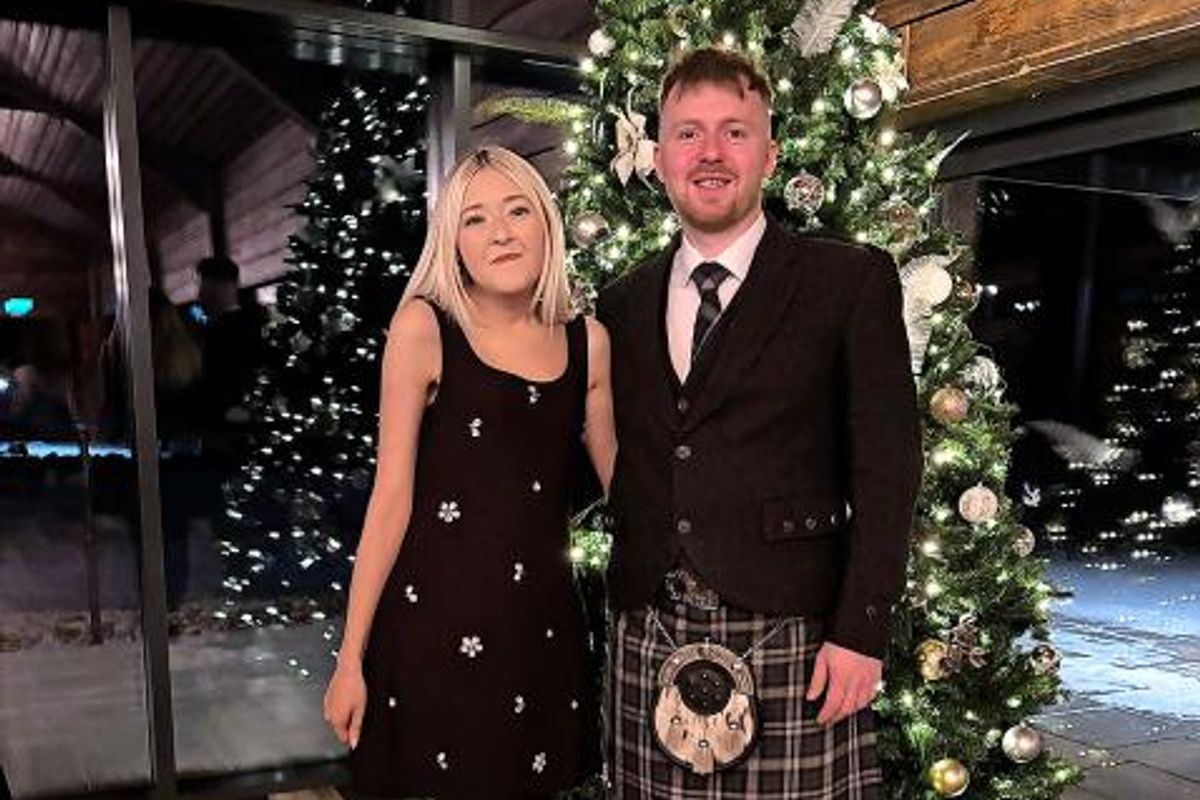 Hailey Mann and her fiance Craig Johnston.