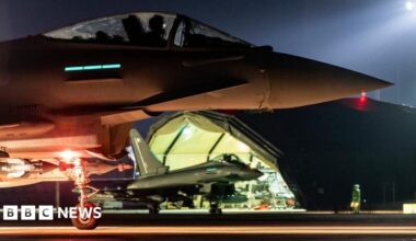 Satellite image showing smoke over  the compound of Iranian Supreme Leader Ali Khamenei