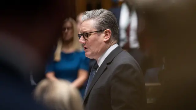 Starmer speaking from the dispatch box