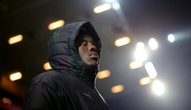 BERLIN, GERMANY - DECEMBER 12: Castello Lukeba of RB Leipzig looks on prior to the Bundesliga match between 1. FC Union Berlin and RB Leipzig at St...