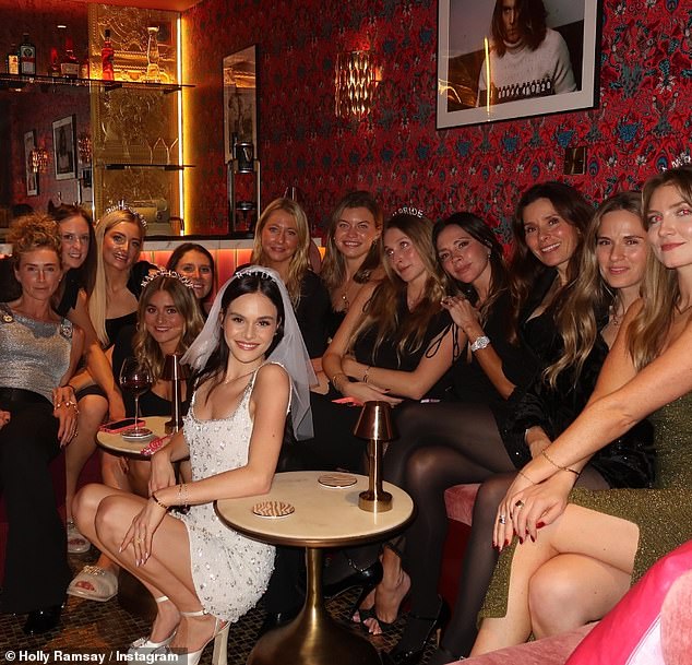 Bethany was said to have had 'her head turned by all the glitz of glamour of a celebrity world' after attending Holly's hen do ¿ which Caroline was not invited to (pictured at Holly's hen do)