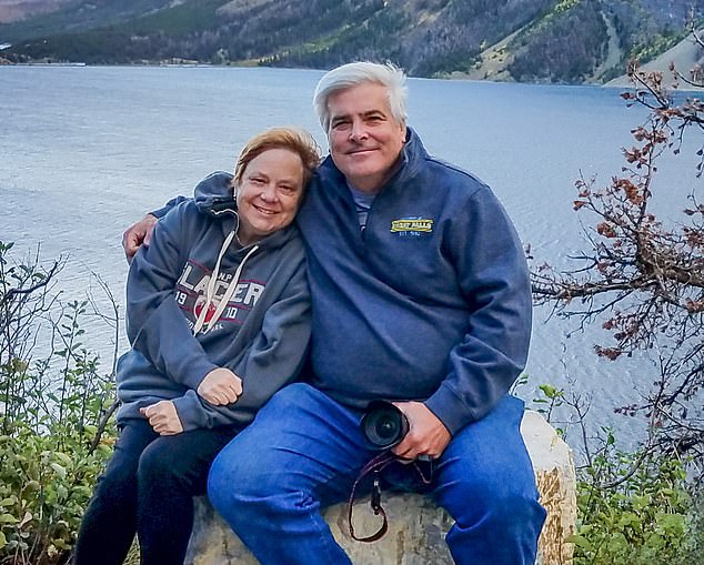 Terry Aretz, with husband Anthony, after the pioneering drug transformed her life