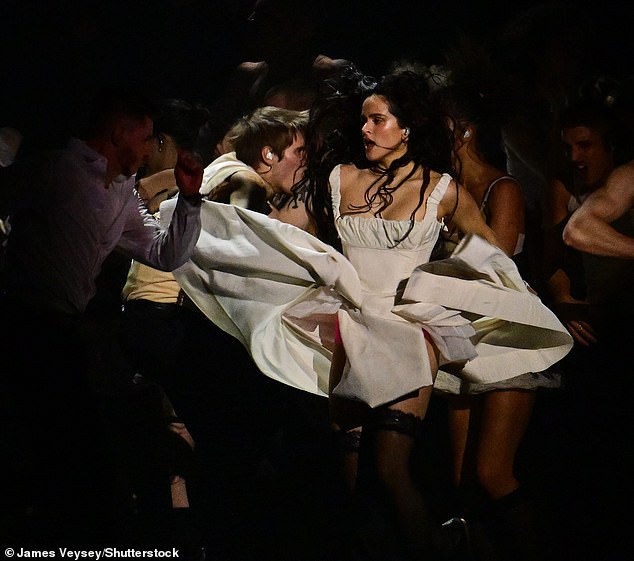 The orchestra-packed number was described by host Jack Whitehall as everything from 'Last Night Of The Proms to Pacha in Ibiza'