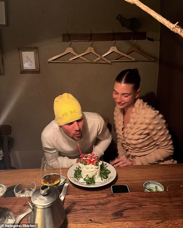 On Sunday, the superstar shared intimate snaps of the couple seated at a table in what appeared to be a private dining nook