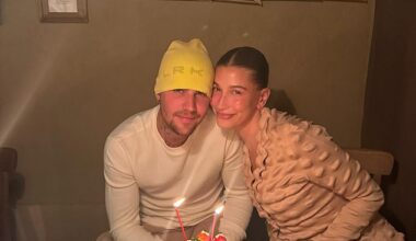 Justin Bieber marked his 32nd birthday with a candlelit celebration alongside wife Hailey Bieber