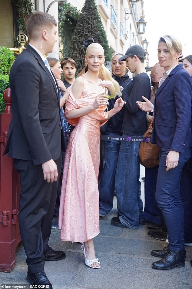 Anya was seen leaving her hotel in Paris before heading to the Dior show