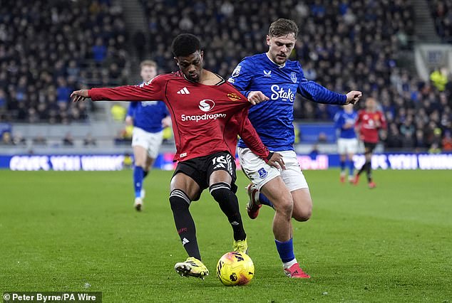 Amad is the most natural winger available to Carrick, the most comfortable staying wide and driving at full backs