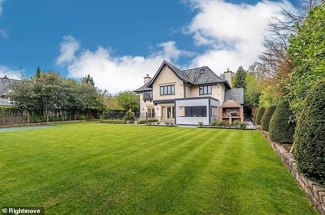 This five-bed property in Hale, Greater Manchester, boasts an expansive garden