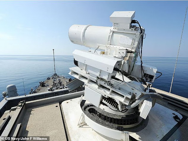 The US Navy has deployed ship-mounted high-energy lasers capable of burning through drones or small missiles at the speed of light