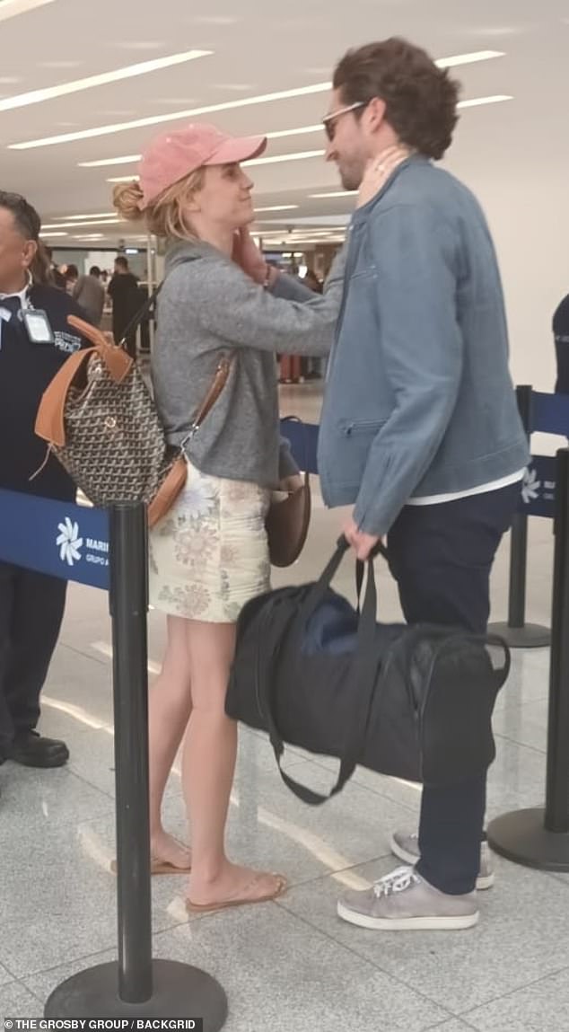 The couple were seen kissing at an airport in Mexico earlier this week