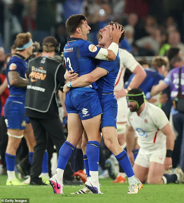 England's pain was contrasted by the utter jubilation from the victorious Italian players