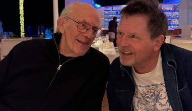 Michael J. Fox reunites with Back To The Future costar Christopher Lloyd four decades after iconic film