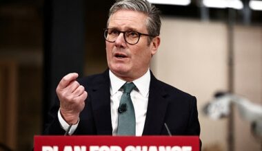 Keir Starmer delivering a speech during a visit to the Manufacturing Futures Lab at UCL last year