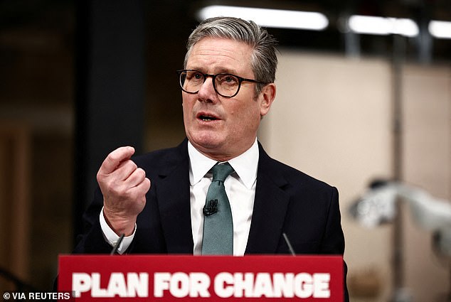 Keir Starmer delivering a speech during a visit to the Manufacturing Futures Lab at UCL last year