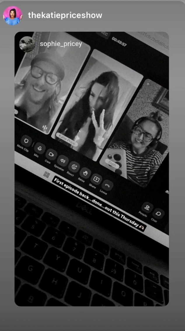 In a sign that she has mended family relations, the star, 47, has revealed the podcast she co-hosts with Sophie is returning this week