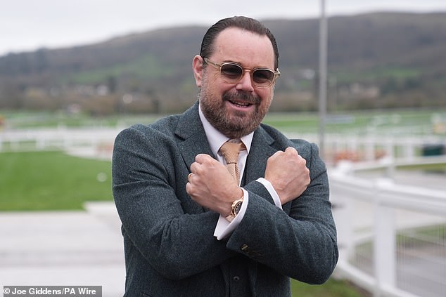 Also in attendance was Danny Dyer, who was showing off his thick moustache and crossing his arms to pledge allegience to his beloved West Ham