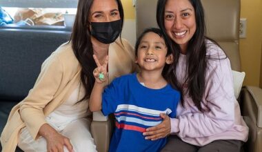 Meghan Markle, 44, (pictured) met with patients at Children's Hospital Los Angeles as part of their Make March Matter initiative