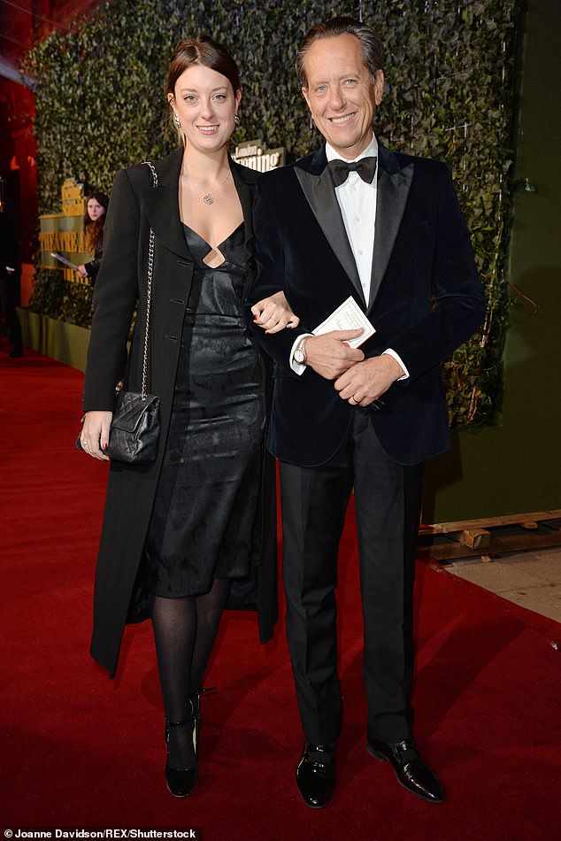 Richard E. Grant has announced that he is set to become a grandfather as daughter Olivia (pictured together) prepares to welcome her first child with husband Florian Wirst this summer