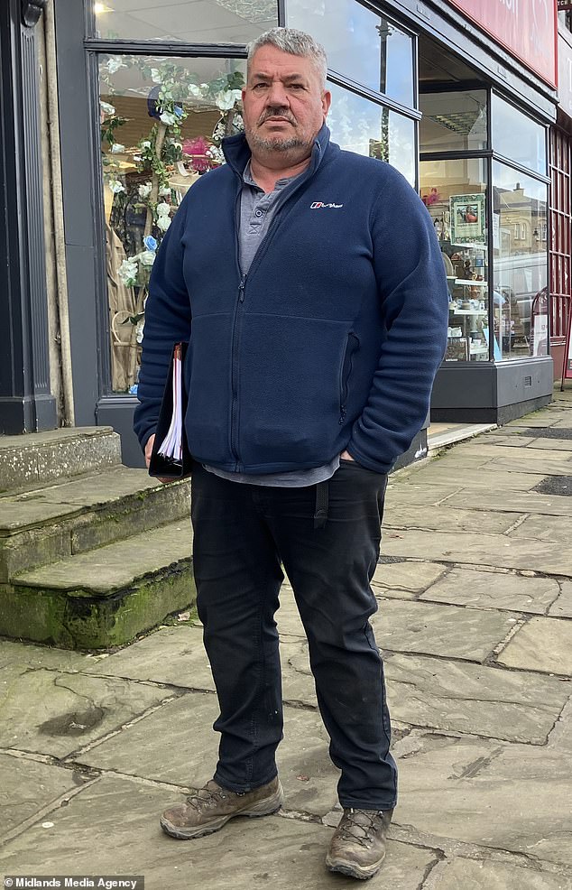 Mick Atkins (pictured), 56, says he has been unable to sleep as his construction firm's 24-hour hotline was bombarded with calls after a tribunal ruled he racially harassed his bookkeeper