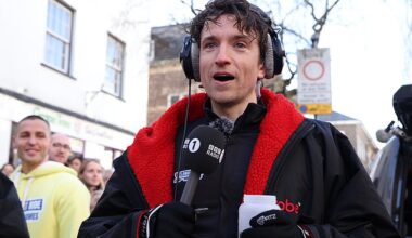 Greg James broke down in tears on day two of his 1000km Comic Relief cycle as he thought about his beloved dad as he recovers from a stroke