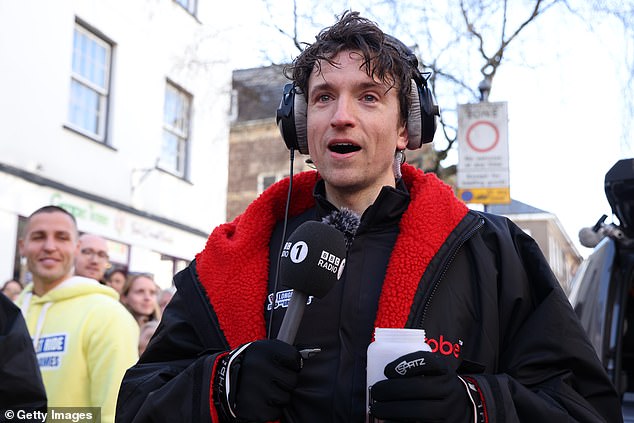 Greg James broke down in tears on day two of his 1000km Comic Relief cycle as he thought about his beloved dad as he recovers from a stroke