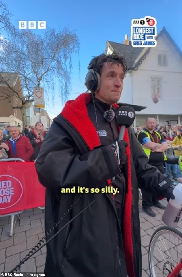 The Radio 1 Breakfast DJ, 40, is cycling solo for Comic Relief , taking off from Weymouth in Dorset and cycling all the way to Edinburgh