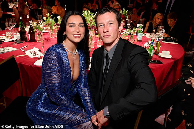 Later in the evening, the couple put on a loved-up display as they attended Elton John's Oscars viewing party