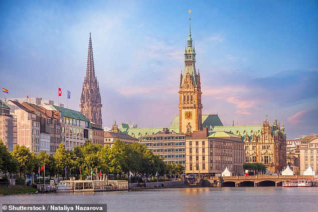Since relocating to Hamburg (pictured), the family now enjoys a safer and cheaper lifestyle, including 30p litres of water, two-day waits for doctor appointments, and lower crime levels