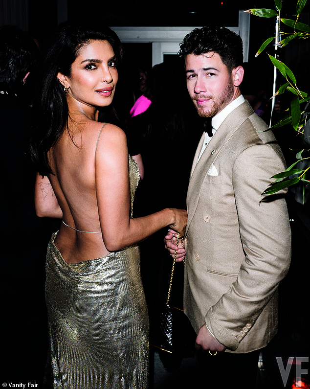 Priyanka Chopra Jonas and her husband Nick changed out of their award show outfits and into a late-night party ensembles for the celebration