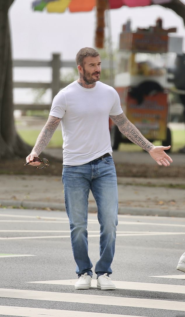 On Monday David Beckham's dream almost became a reality as he and son Brooklyn narrowly missed coming face to face amid their feud twice at the five-star Beverly Hills hotel