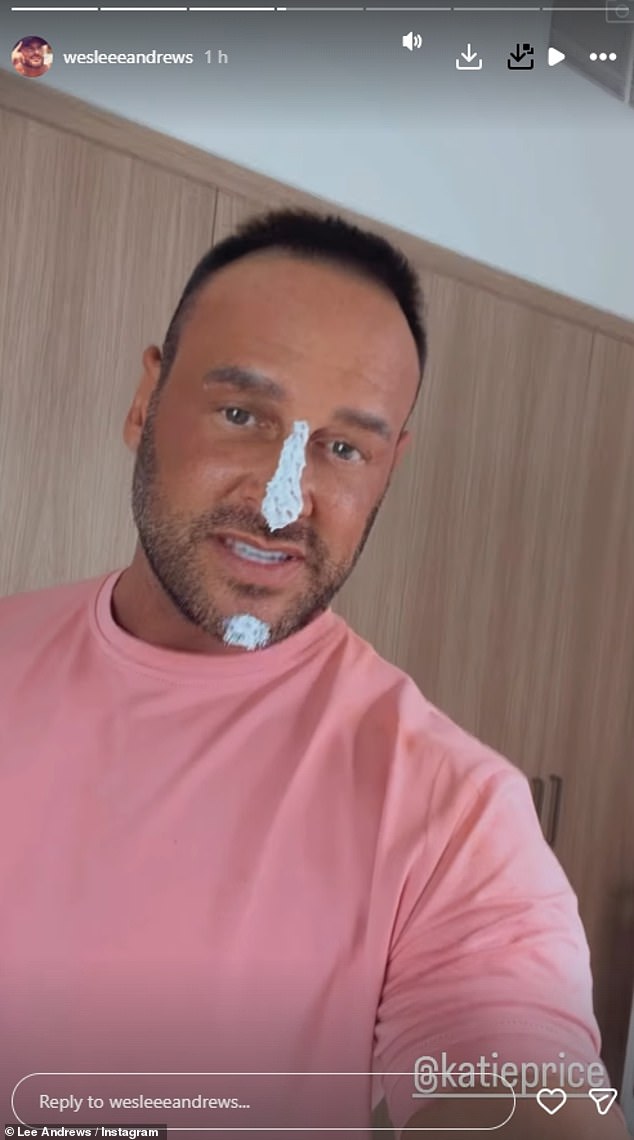 Katie and Lee reunited in Dubai on Wednesday ¿ but she posted the plane picture the day after. Upon arrival, they headed straight to a cosmetics clinic to both get some work done