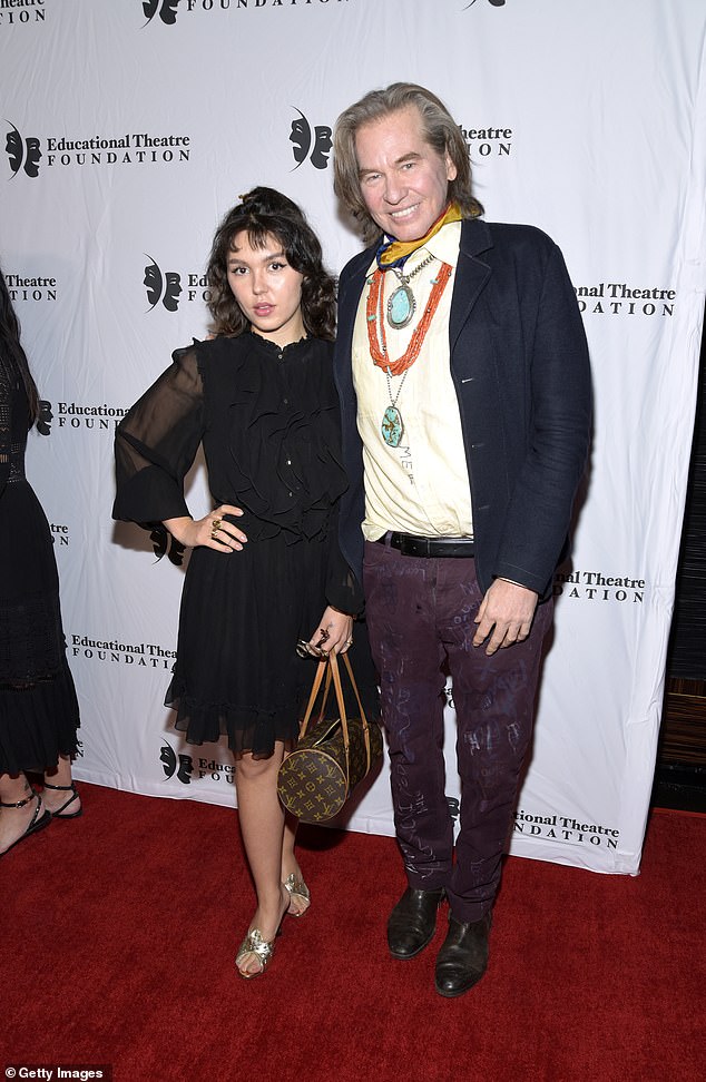 Kilmer's estate and his two children - Mercedes and Jack - gave their blessing to use generative AI using younger images and footage of his final years, much of which was provided by his family (Mercedes and Val are seen in LA November 2019)