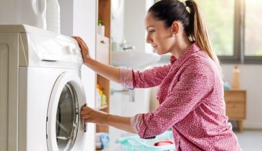 Experts at AO.com have revealed why you should never close the washing machine door after a wash (stock image)