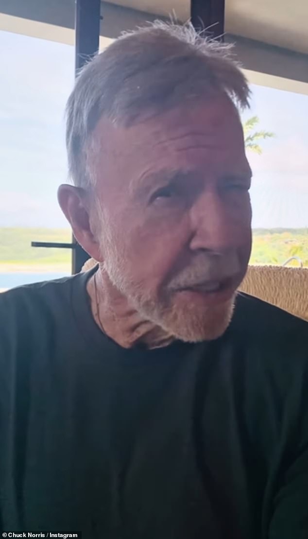 Norris defiantly told followers,  'I don't age. I level up!'