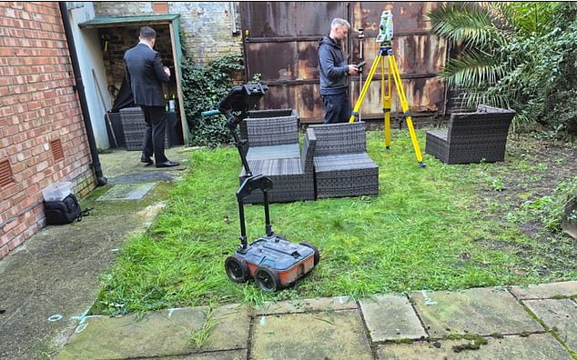 Surveyors carried out a scan in the garden last week and began digging this morning