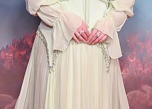 Nicola Coughlan, 38, put on an ethereal display in a green dress as she joined her co-star Claire Foy at the UK screening of The Magic Faraway Tree in London