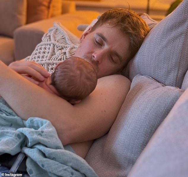 The Strictly star and Joe Sugg, 34, welcomed their baby boy, Bowden, a week ago