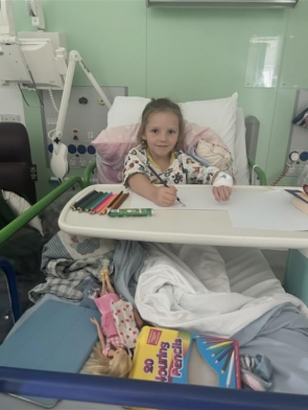 Daisy was rushed to hospital by her mother Kara, where she was admitted for the night and dismissed the next day by doctors over the diagnosis she had started her menstrual cycle early