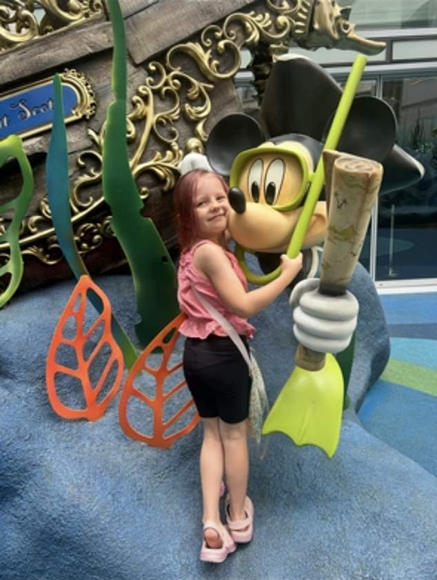 The family want to take Daisy - and two-year-old Theodore - to Disney in America, as a child ‘who spends a lot of time on her iPad in a hospital bed’ watching Disney shows and films