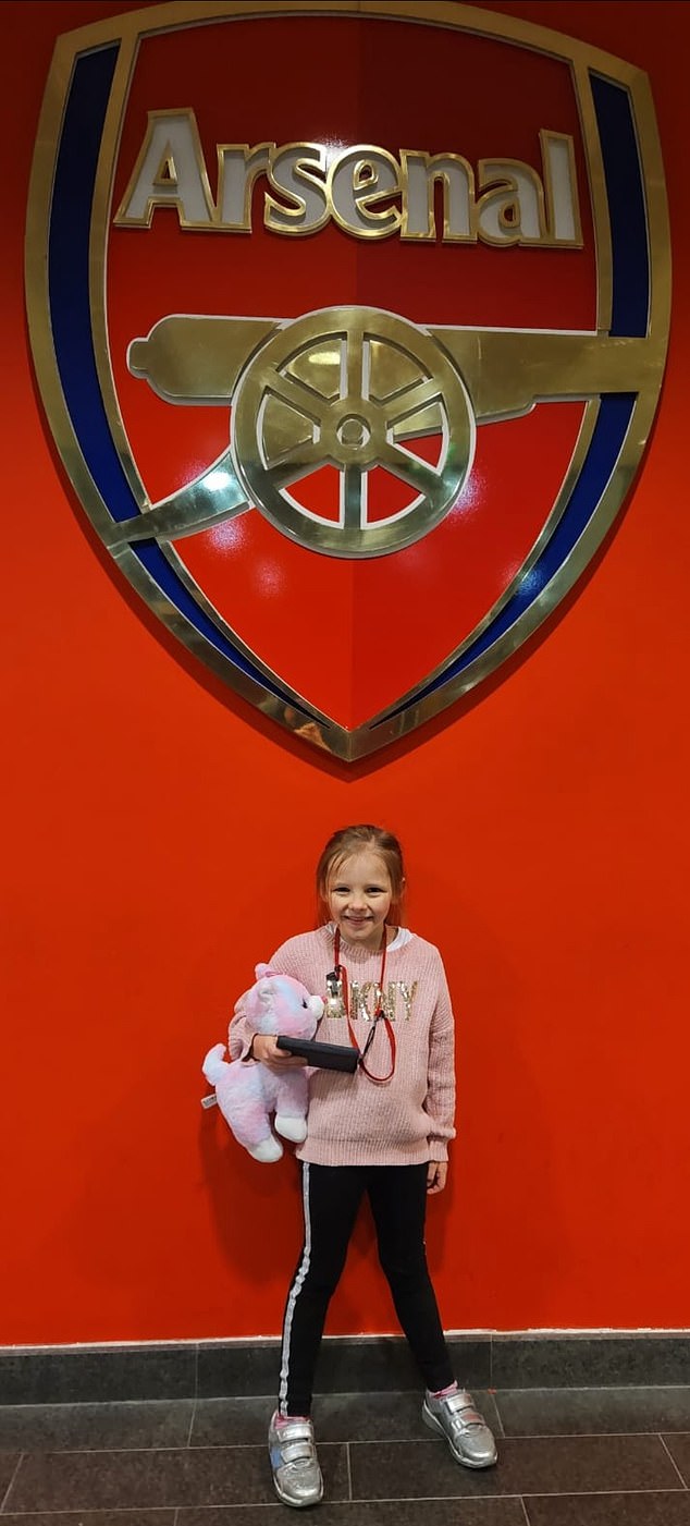Daisy is an avid Arsenal Football Club fan, who plans to be a teacher, a nurse and a footballer when she grows up