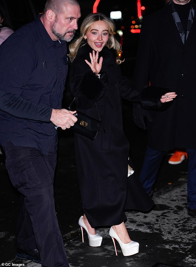 The bodyguard involved in the hotel incident that left Jude Law's daughter in tears was looking after Sabrina Carpenter and not Chappell Roan (he is pictured with the pop star in January)