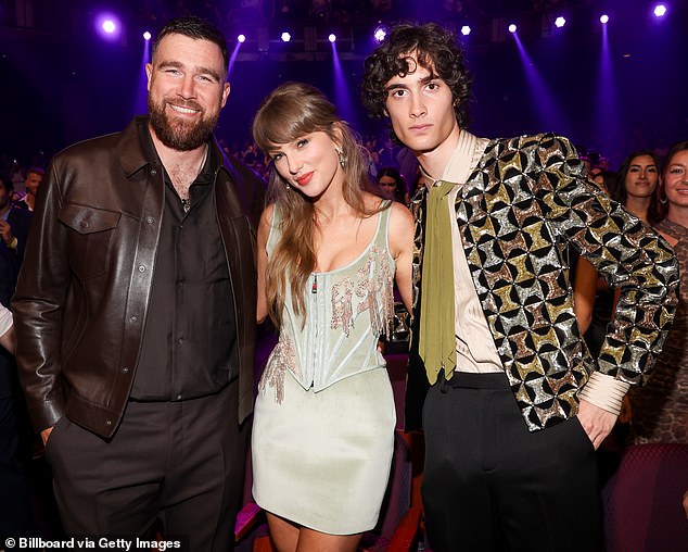 Travis Kelce and Taylor Swift enjoyed a night out at the iHeartRadio Music Awards on Thursday